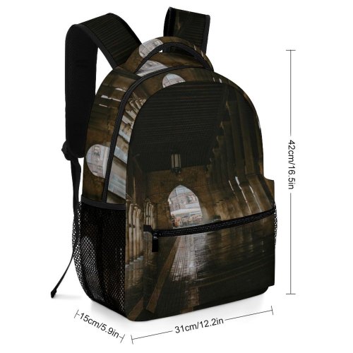 yanfind Children's Backpack Art Building Street City Arch Light Courtyard Hallway Arcade Column Church Preschool Nursery Travel Bag