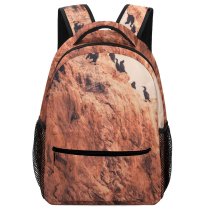 yanfind Children's Backpack Cliff Outdoors Birds   Usa Moody   Stone Texture Gradient Preschool Nursery Travel Bag
