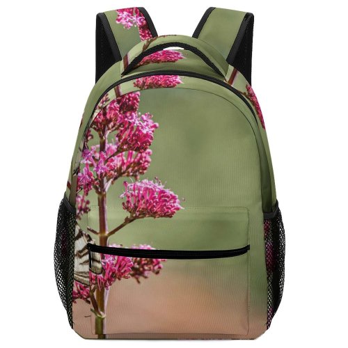 yanfind Children's Backpack Butterfly Insect Invertebrate Birds Plant  Flower Grey Preschool Nursery Travel Bag