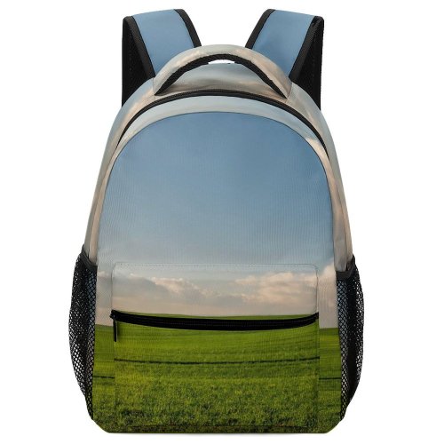 yanfind Children's Backpack Farming Laptop Farm Pc Rural Clouds Grass Landscape Daylight Farmland PC Field Preschool Nursery Travel Bag
