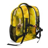 yanfind Children's Backpack Bee Insect Honey Invertebrate Apidae Bumblebee Bug Flower Macro Preschool Nursery Travel Bag