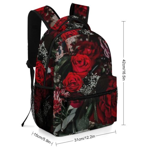 yanfind Children's Backpack Flower  Flora Plant Rose Bouquet Ornament Arrangement Vase Pottery Potted Jar Preschool Nursery Travel Bag