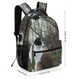 yanfind Children's Backpack Outdoors Daylight Cat Wild Grass Fur Whiskers Wildlife Snow Preschool Nursery Travel Bag