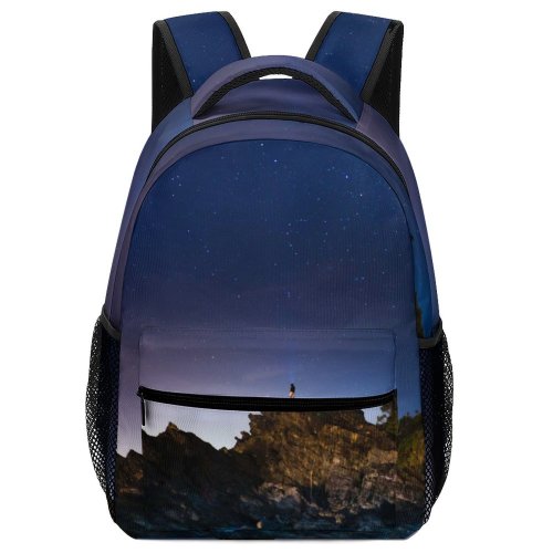 yanfind Children's Backpack Exploration Sunset Formation Landscape Evening Travel Light Beach Astronomy Outdoors Scenic Starry Preschool Nursery Travel Bag
