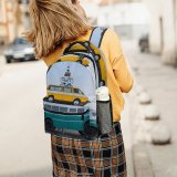 yanfind Children's Backpack Drive Bike Bus Street Desktop Sunset Landscape Daylight Asphalt Pavement Travel Action Preschool Nursery Travel Bag