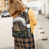 yanfind Children's Backpack Creative Wallpapers Images Landscape Scenery  Countryside Outdoors Pictures Plateau Hill Grey Preschool Nursery Travel Bag