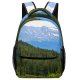 yanfind Children's Backpack Abies Tree Slope  Grass Pine Snow Plant Fir Free Spruce Preschool Nursery Travel Bag