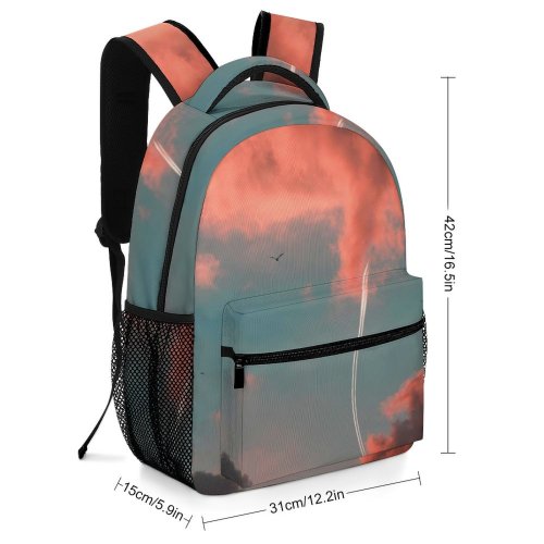 yanfind Children's Backpack Beautiful Clouds Sunset Daylight Evening Cloud   Outdoors Scenic Flock Dramatic Preschool Nursery Travel Bag