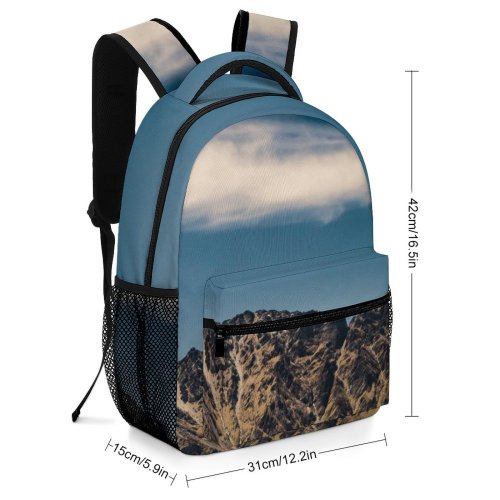 yanfind Children's Backpack Landscape Peak Nz Building Housing Slope Queenstown Pictures Outdoors Grey Scenery Preschool Nursery Travel Bag