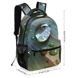yanfind Children's Backpack Drops Tears Leaf Dew Moisture Drop Macro Plant Preschool Nursery Travel Bag