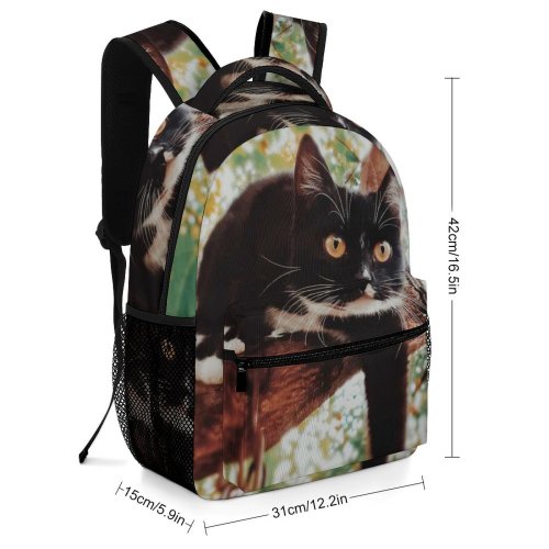 yanfind Children's Backpack Outdoors Cute Tuxedo Focus Cat Tree Pet Fur Preschool Nursery Travel Bag