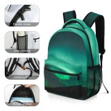 yanfind Children's Backpack Exploration Lights Evening Space Galaxy Borealis Northern Atmosphere Astronomy Outdoors Starry Preschool Nursery Travel Bag