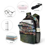 yanfind Children's Backpack Bay Harbour Ship Boat Transportation Sea Watercraft System Seashore Harbor Port Aerial Preschool Nursery Travel Bag