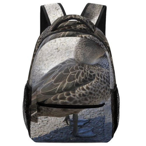 yanfind Children's Backpack Duck Bird Fountain Lake Seagulls Tree Kids Family Vertebrate Beak Mallard Preschool Nursery Travel Bag