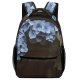 yanfind Children's Backpack Flower Plant  Flora Geranium Lilac Leaves Leaf Wild Outdoor Grey Desatured Preschool Nursery Travel Bag