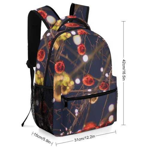 yanfind Children's Backpack Festive Tree Winter Golden Beautiful Dark Magic Plant Decor Shining Branch Preschool Nursery Travel Bag