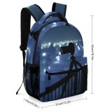 yanfind Children's Backpack  Focus Street City Lights  Evening Aperture Technology Tripod  Light Preschool Nursery Travel Bag