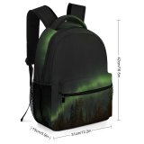 yanfind Children's Backpack Dark Surreal Lights Landscape Space Borealis Northern Celestial Atmosphere Astronomy Outdoors Preschool Nursery Travel Bag