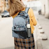 yanfind Children's Backpack Frozen Winter Fog Coast Rural Silent Season Scenery Coastline Country Landscape Marine Preschool Nursery Travel Bag