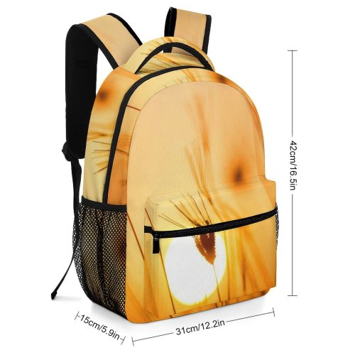 yanfind Children's Backpack Grass Dawn Sunrise Sky Silhouette Field Dusk Sunset Preschool Nursery Travel Bag