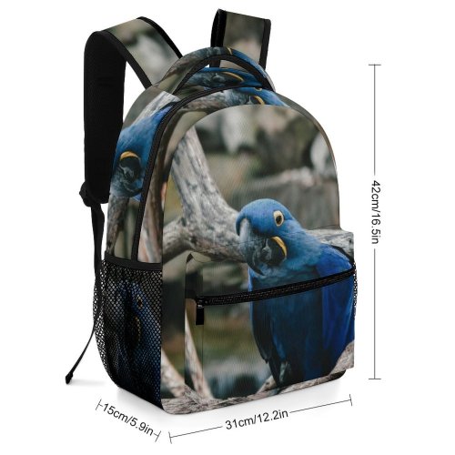 yanfind Children's Backpack Birds Parrot Macaw Beak Nashville United States Jay Bluebird Outdoor Wild Wildlife Preschool Nursery Travel Bag