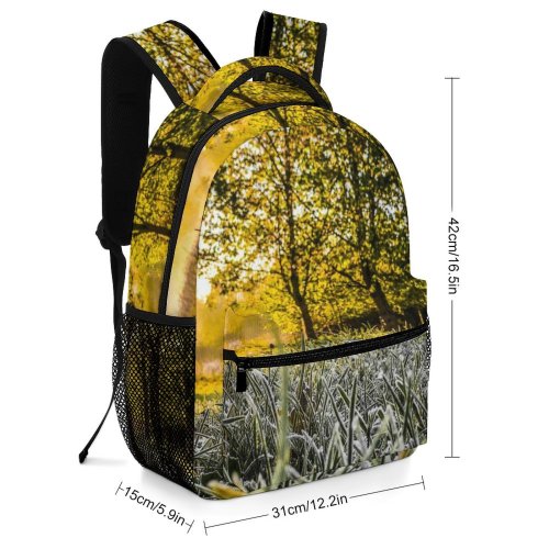 yanfind Children's Backpack Field Grassland Outdoors Countryside Farm Rural Meadow Building Plant Jar Potted Pottery Preschool Nursery Travel Bag