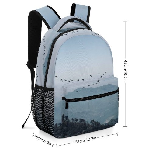yanfind Children's Backpack Birds Ooty India  Range Outdoors Tamil Nadu Flock Grey Peak Forest Preschool Nursery Travel Bag