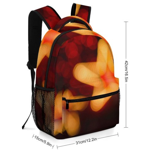yanfind Children's Backpack Blurred Blurry Christmas  Illuminated Lights Preschool Nursery Travel Bag