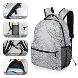 yanfind Children's Backpack Grey Snow Outdoors Winter Plant Tree  France  Frost Creative Commons Preschool Nursery Travel Bag