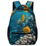 yanfind Children's Backpack Amazing Saltwater Corals Fishes  Underwater Depth Aquatic Marine Reef Wildlife Outdoor Preschool Nursery Travel Bag