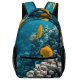 yanfind Children's Backpack Amazing Saltwater Corals Fishes  Underwater Depth Aquatic Marine Reef Wildlife Outdoor Preschool Nursery Travel Bag
