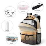 yanfind Children's Backpack Backlit Sand Maldives Romance Surf Affair Sunset Kissing Evening Leisure Island Love Preschool Nursery Travel Bag