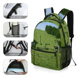 yanfind Children's Backpack Building Countryside Plant Mound Pictures Cow Grassland Outdoors Austria Sheep Cattle Preschool Nursery Travel Bag