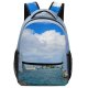 yanfind Children's Backpack Bay Tourism Coast Maldives Vacation  Clouds Rainbow Archipelago Daytime Travel Leisure Preschool Nursery Travel Bag