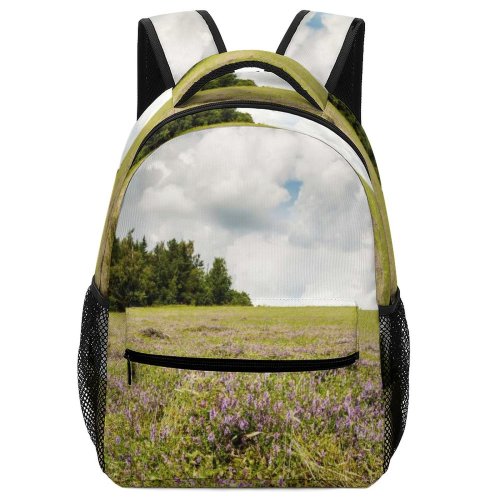 yanfind Children's Backpack Field Grassland Outdoors Countryside Farm Meadow Rural Sky Plant  Flower Summer Preschool Nursery Travel Bag