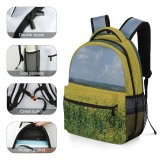 yanfind Children's Backpack Field Grassland Outdoors Countryside Farm Meadow Rural Poland Cloud Sky Bed Cultivation Preschool Nursery Travel Bag
