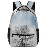 yanfind Children's Backpack Frozen Tree Winter Season Wood Light Snow Snowy Outdoor Outdoors Scenic Frost Preschool Nursery Travel Bag