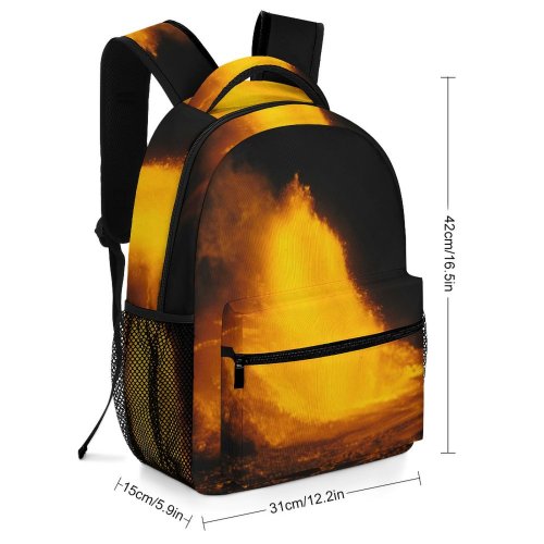 yanfind Children's Backpack Eruption Geographical Abstract  Fire From Free Geography Crisis Satellite Outdoors Preschool Nursery Travel Bag