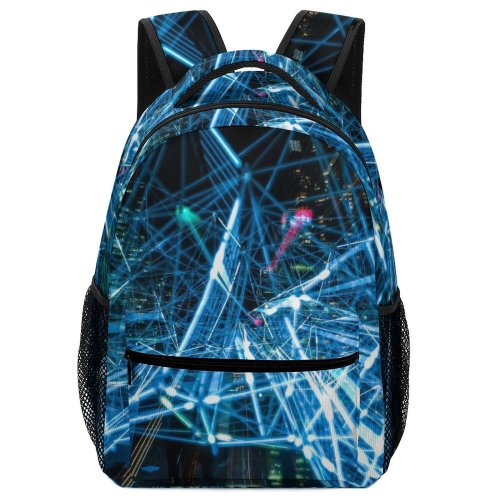 yanfind Children's Backpack  Focus Matrix Dark Design Ilight Artificial Network Technology Light Website Big Preschool Nursery Travel Bag