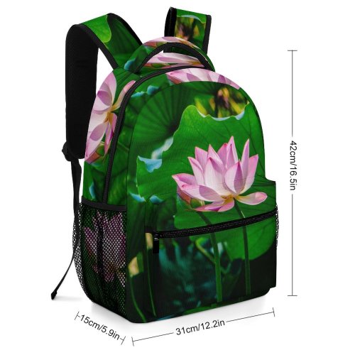 yanfind Children's Backpack Flower Images Plant Lotus Leaf Pond  Lily Preschool Nursery Travel Bag