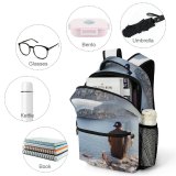 yanfind Children's Backpack Bay Vacation Adventure Landscape Daylight Travel Leisure Island Beach Fashion  Outdoors Preschool Nursery Travel Bag