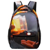 yanfind Children's Backpack  Dark  Illuminated Lights  Evening Light Luminescence Glass Honey Container Preschool Nursery Travel Bag