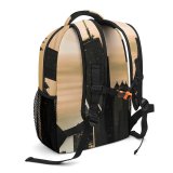 yanfind Children's Backpack Golden Tall City Design Lights Downtown Cityscape Clouds Sunset Evening Buildings Preschool Nursery Travel Bag