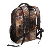 yanfind Children's Backpack Outdoors Daylight Deer Park Farm Fur Wild Wildlife Preschool Nursery Travel Bag