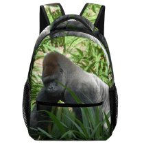 yanfind Children's Backpack Africa Wildlife Concept Mammals Portrait Powerful Primates Strength Strong Wild Preschool Nursery Travel Bag