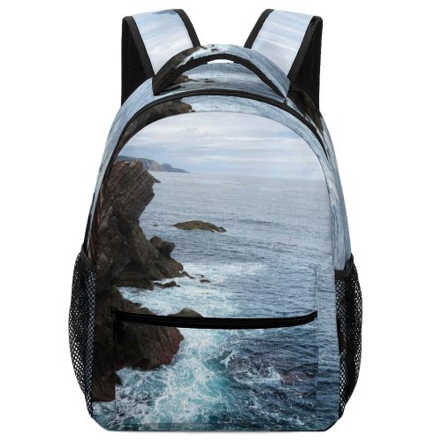 yanfind Children's Backpack Cliff Outdoors Promontory Ocean Sea Castrillón Spain Public Domain Preschool Nursery Travel Bag