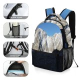 yanfind Children's Backpack Argentière Peak Mont Creative Pictures Outdoors Grey Range  France Blanc Preschool Nursery Travel Bag