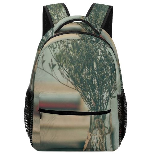 yanfind Children's Backpack  Plant Design  Room Still Glass Vase Tables Leaves Flora Retro Preschool Nursery Travel Bag