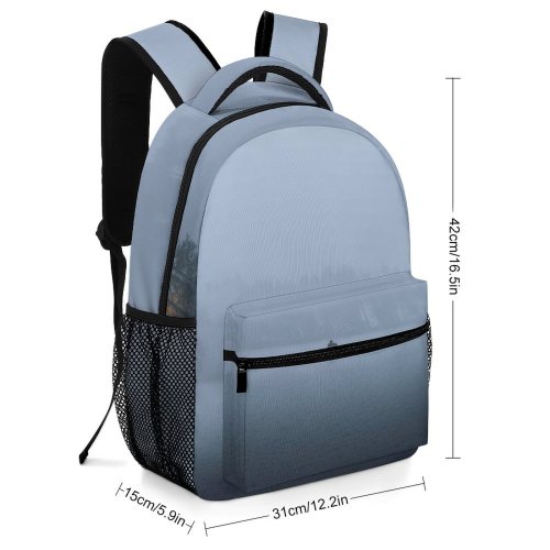 yanfind Children's Backpack Fog Outdoors Mist Suoyarvi Республика Карелия Россия Grey Autumn Forest Lake Adventure Preschool Nursery Travel Bag