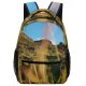 yanfind Children's Backpack Grass Plant Edinburgh Light  Outdoors Arthur's Seat Uk Sunlight Field Grassland Preschool Nursery Travel Bag